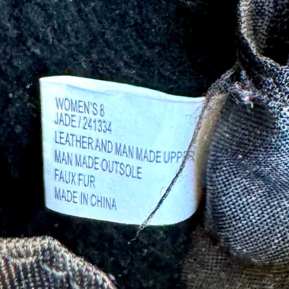 SPORTO Fur Cuff Ankle Boot with Double Zippers - Black & Gray - Size 8 - Picture 7 of 7